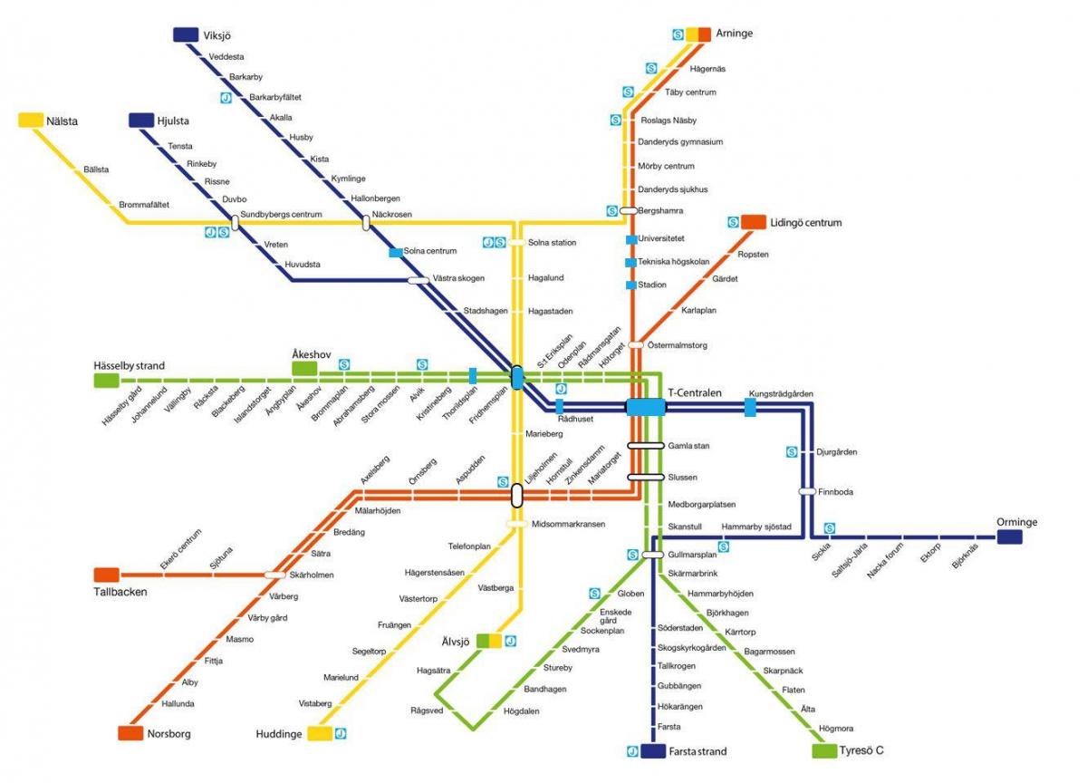 mapa d'Estocolm de metro de l'art