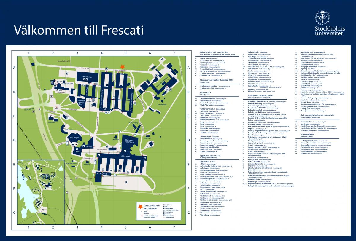 mapa de la universitat d'Estocolm