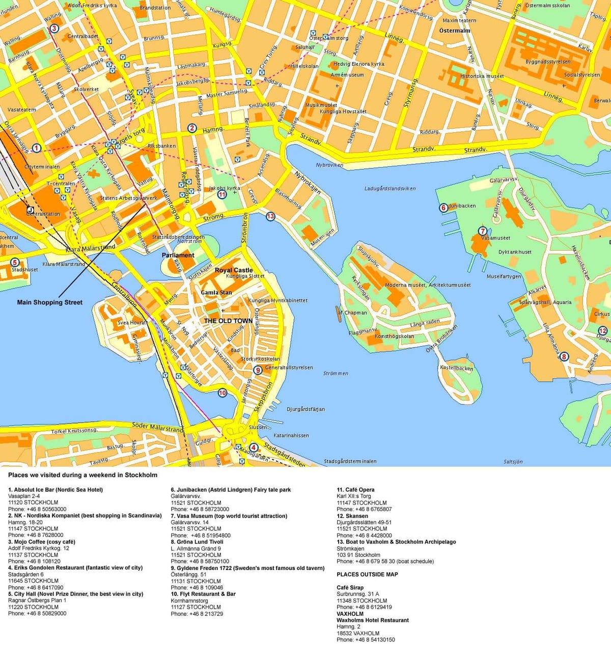 Estocolm centre mapa