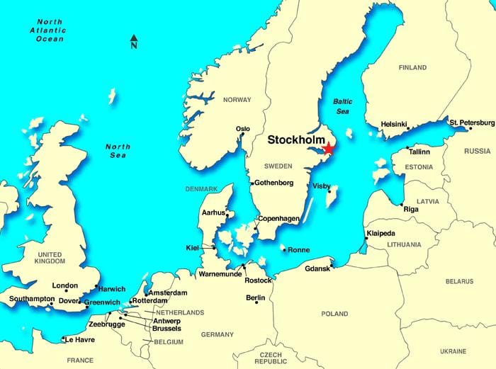 Estocolm mapa d'europa