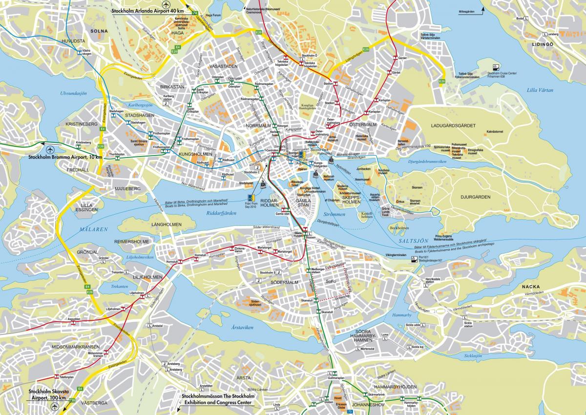 mapa d'Estocolm carrer