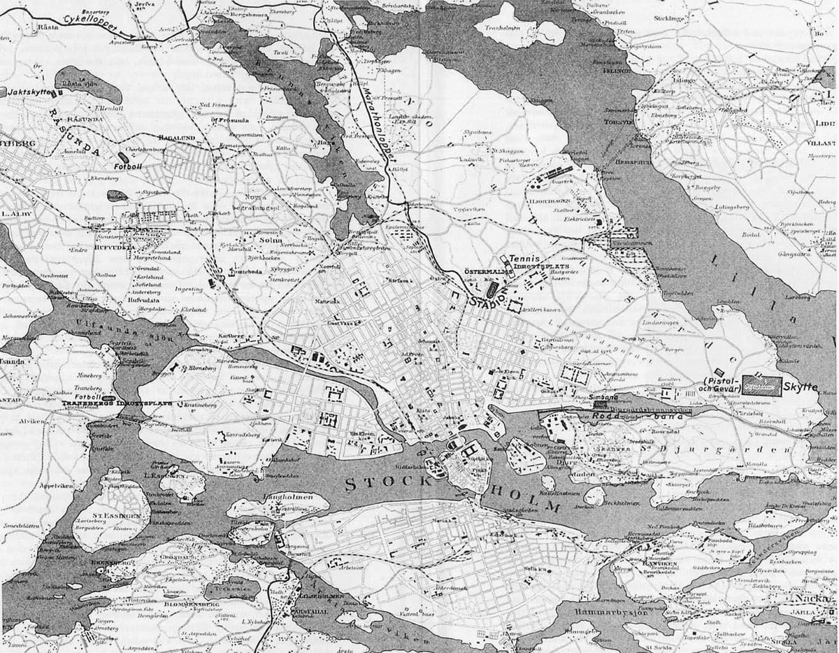 mapa d'Estocolm, a la ciutat vella
