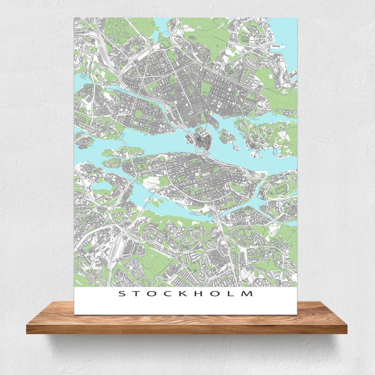 mapa d'Estocolm, imprimir mapa
