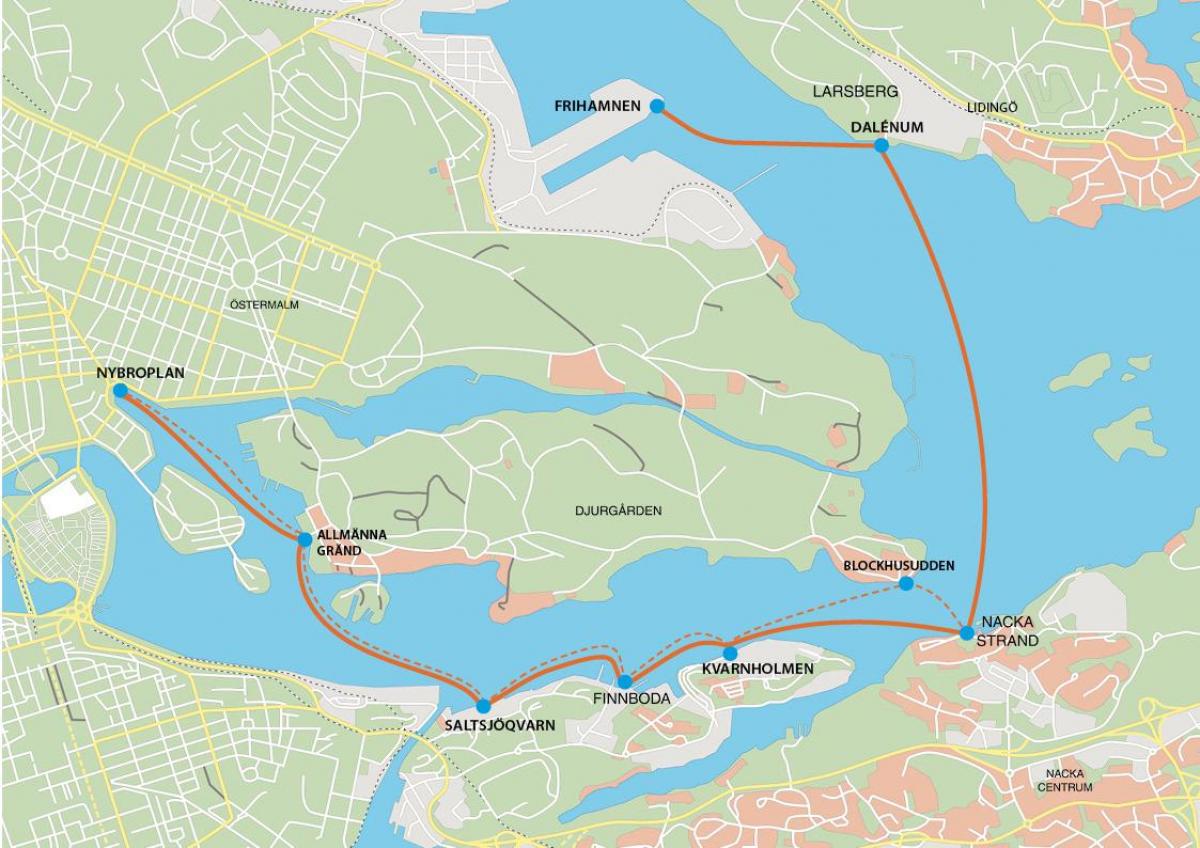 mapa de frihamnen Estocolm