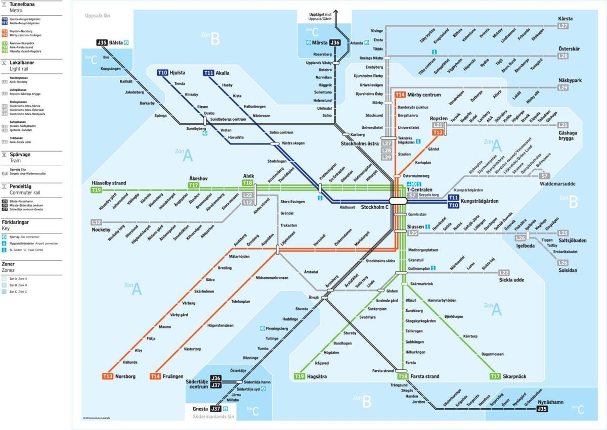 Central d'estocolm de l'estació de tren mapa