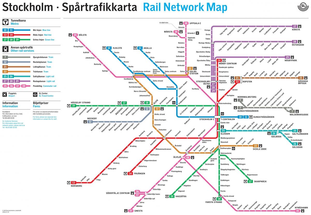 Estocolm, Suècia metro mapa