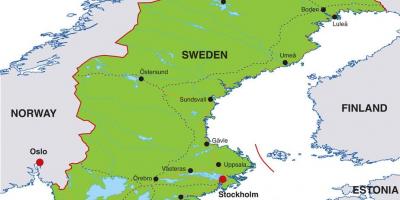 Capital de Suècia mapa