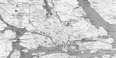 Mapa d'Estocolm, a la ciutat vella