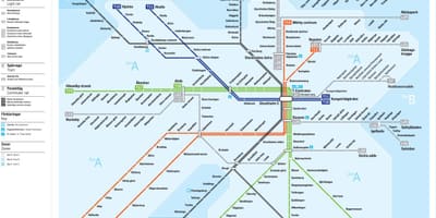 Mapa d'Estocolm de trànsit