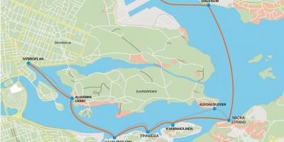 Mapa de frihamnen Estocolm
