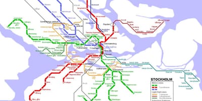 Mapa de metro d'Estocolm