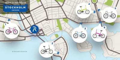 Estocolm bicicletes mapa
