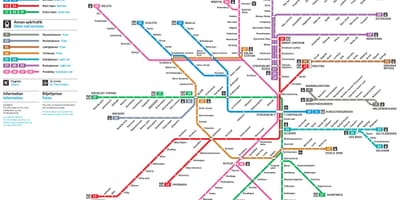 Estocolm, Suècia metro mapa