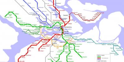 Gràcies al mapa de metro d'Estocolm Suècia